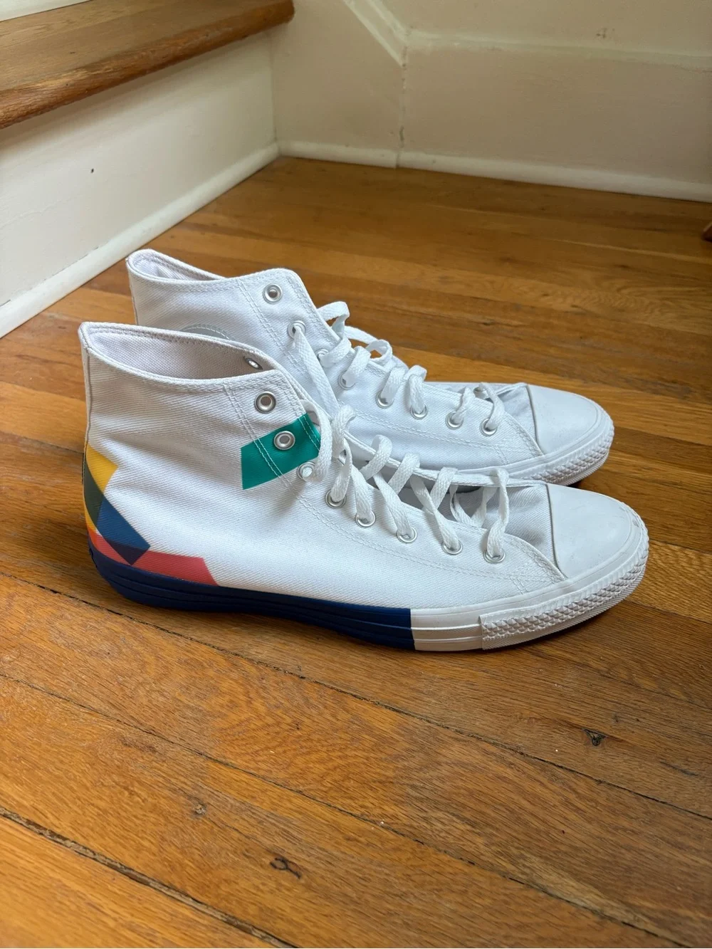 CHUCK TAYLOR ALL STAR HIGH 'SPACE RACER - WHITE KINETIC BLUE' Sz 12 - Picture 3 of 6